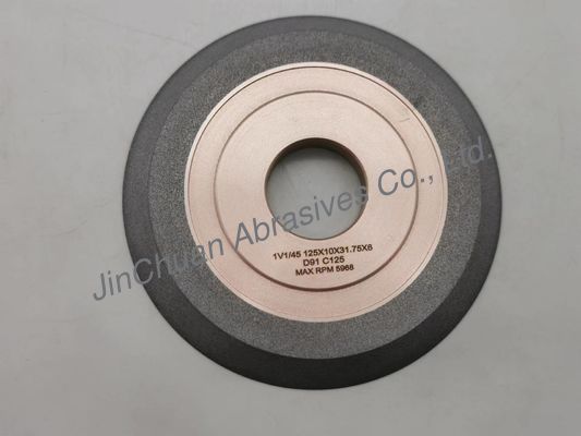 Hybrid Bond Diamond Grinding Wheels 1v1 Resin  For Cnc Milling 125*10*31.75*6 Mm