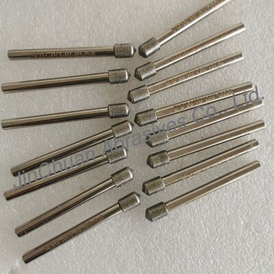 गुणवत्ता  Custom-Made 8*6*10*70mm  120° D126 Electroplated Grinding Bits For Cemented Carbide कारखाना