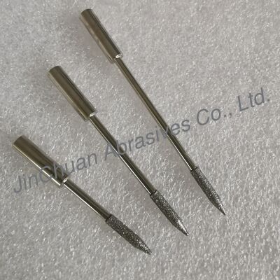 D151# Firm Grit Retention Electroplated Diamond Grinding Pins with 2.2mm Head Diameter and 8mm Abrasive Length