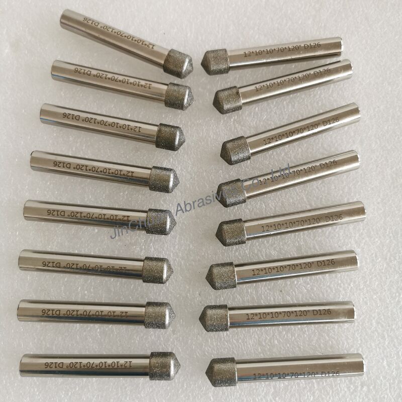 Custom-Made 120° D126 Electroplated Diamond Grinding Pins for Cemented Carbide