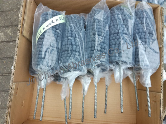 उच्च दक्षता वाले सिलिकॉन कार्बाइड गोल शनिंग ब्रश घर्षण धातु हैंडल