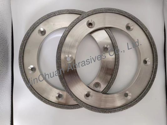 विद्युत बंधित सीबीएन पीसने वाला पहिया कास्ट आयरन के लिए 6 छेद हीरा पीसने वाला डिस्क 254 मिमी