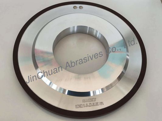 14A1 सिलेंडरिक पीसने और चमकाने के लिए 300 मिमी फ्लैट सीबीएन व्हील डायमंड व्हील