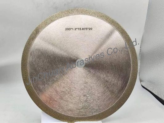 1A1 इलेक्ट्रोप्लाटेड डायमंड ग्राइंडिंग व्हील्स के साथ व्यास 200 मिमी मोटाई 1.8 मिमी D80/100
