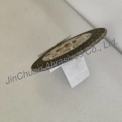 व्यास 150 मिमी इलेक्ट्रोप्लाटेड सीबीएन पीसने वाला पहिया वजन घटाने वाले छेद के साथ