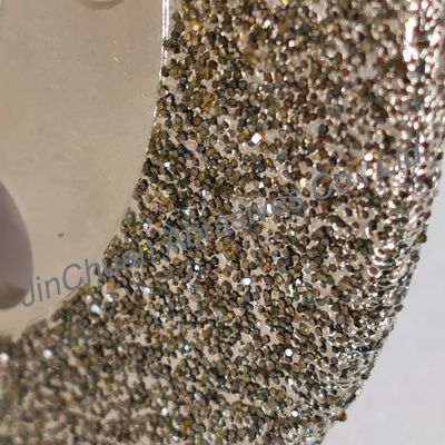 व्यास 150 मिमी इलेक्ट्रोप्लाटेड सीबीएन पीसने वाला पहिया वजन घटाने वाले छेद के साथ