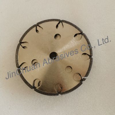 B80/100 145*4.8 * 16 *6 मिमी डायनासॉ CBN चक्रवात पीसने के पहिये चेन सॉ के तेज करने के लिए