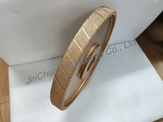 400 मिमी कच्चे अनाज वैक्यूम ब्रेज़्ड डायमॉन्ग व्हील डी25/30 कास्ट आयरन के लिए पीसने का पहिया