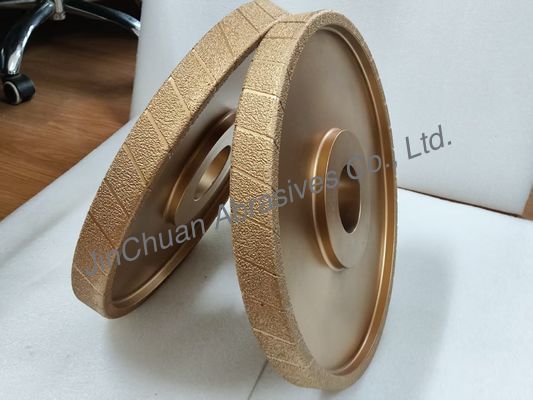 400 मिमी कच्चे अनाज वैक्यूम ब्रेज़्ड डायमॉन्ग व्हील डी25/30 कास्ट आयरन के लिए पीसने का पहिया