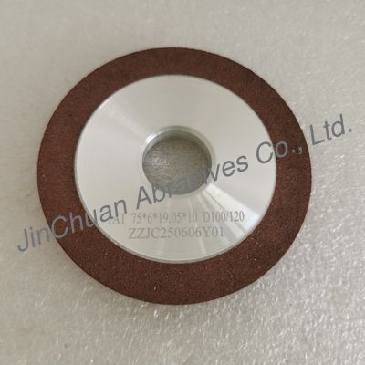 1A1 75*6*32*19.05*10mm  D100/120 रेज़िन बॉन्ड डायमंड ग्राइंडिंग व्हील
