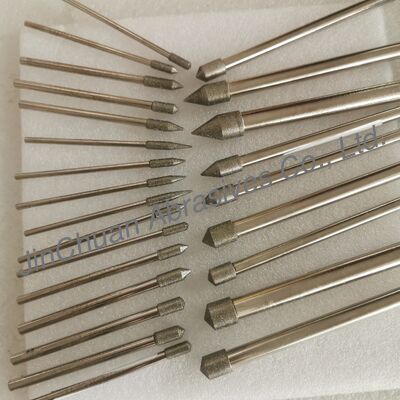 कस्टम-निर्मित 12*10*10*120mm 45°-120° D126 इलेक्ट्रोप्लेटेड ग्राइंडिंग बिट्स सीमेंटेड कार्बाइड के लिए