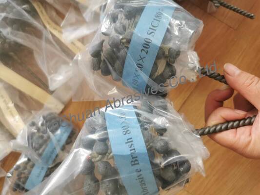 एसआईसी ब्रश, पॉलिशिंग मलबे के लिए होनिंग ब्रश, सिलिकॉन कार्बाइड अपघर्षक ब्रश