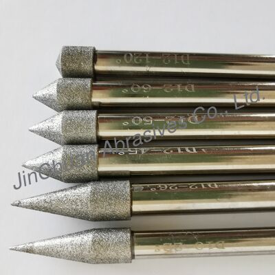 विभिन्न आकारों में कस्टम-मेड इलेक्ट्रोप्लेटेड डायमंड ग्राइंडिंग हेड। सीमेंटेड कार्बाइड के लिए