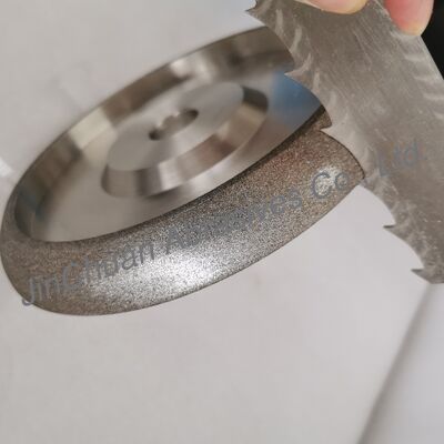 बैंड쏘 블레이드용 22mm 톱니 간격 및 25.4mm 내부 구멍이 있는 전기도금 CBN 연삭 휠