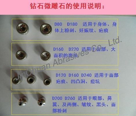 त्वचा की सुंदरता के लिए स्टेनलेस स्टील डायमंड लघु मालिश छोटे डायमंड फ़ाइल