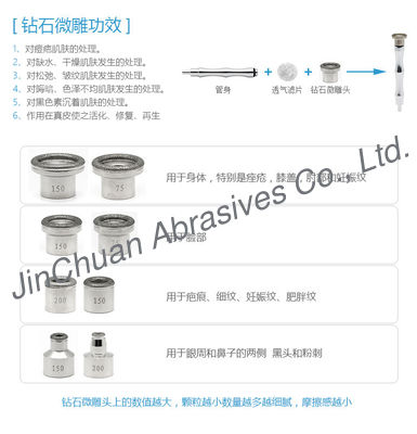 त्वचा की सुंदरता के लिए स्टेनलेस स्टील डायमंड लघु मालिश छोटे डायमंड फ़ाइल