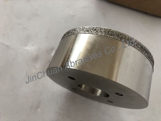 कप प्रकार हार्ड मिश्र धातु / ग्लास के लिए इलेक्ट्रोप्लेटेड डायमंड व्हील कस्टम ग्रिट