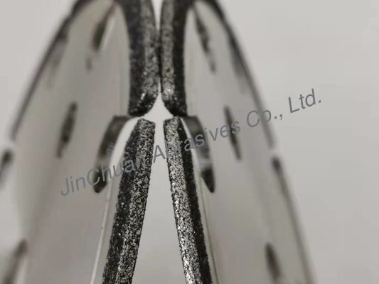 145 * 3 * 22.2 * 2.4 * 7.5 डायनासॉ सीबीएन साइक्लोन ग्राइंडिंग व्हील इलेक्ट्रोप्लेटेड सीबीएन शार्प व्हील चेन सॉ के लिए स्लॉट के साथ