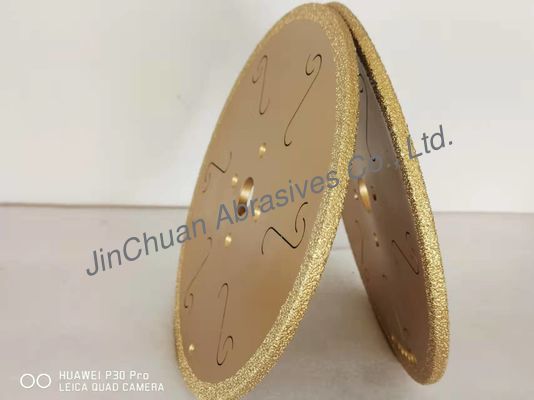 नॉइज़ रिडक्शन होल के साथ गोल्डन कलर 300mm सिन्जेड डायमंड व्हील्स